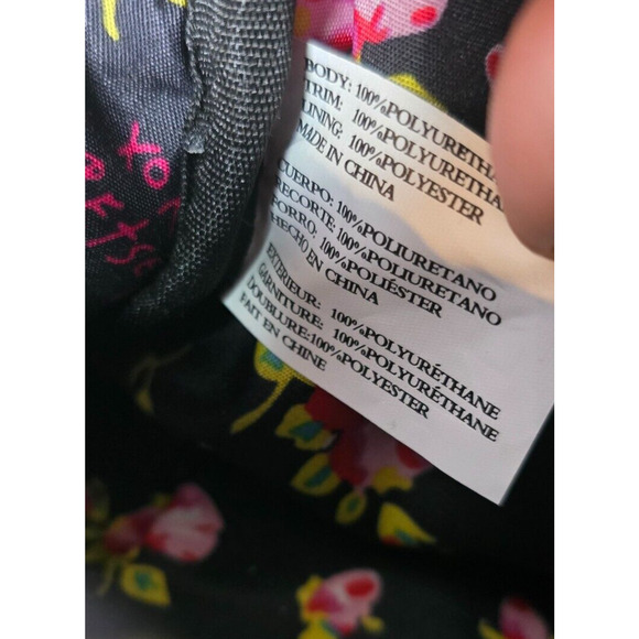 Betsey Johnson Mini Backpack Kitsch Check Floral Colorful 8" x 8" x 3" - Picture 5 of 14